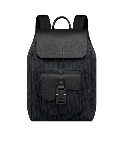 Dior Black Saddle Backpack for men