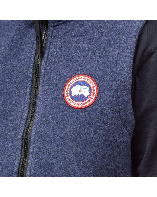 Canada Goose Blue Mersey Logo Patch Gilet for men
