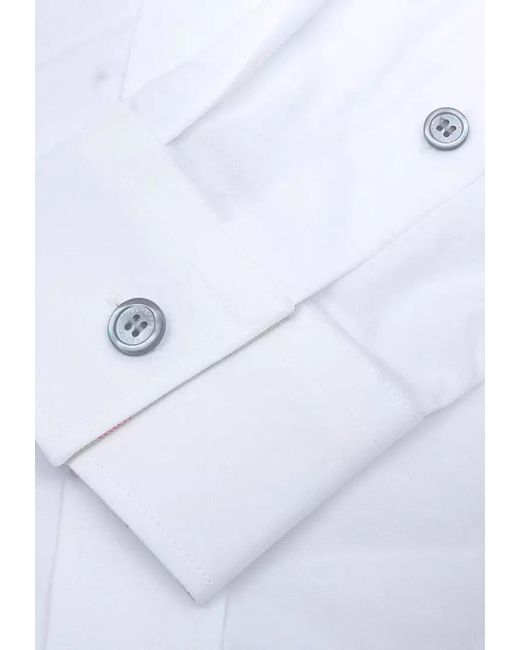 Burberry Blue Logo Pattern Shirt for men