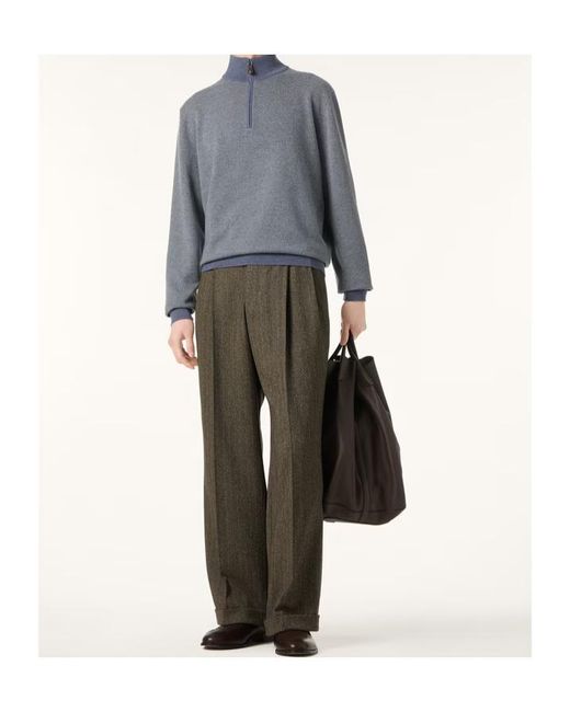 Loro Piana Gray Roadster Sweater for men