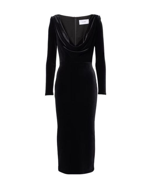 Alex Perry Black Velvet Corset Dress