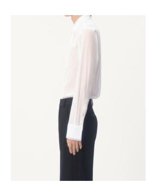 Valentino White Button-Up Long-Sleeved Shirt for men