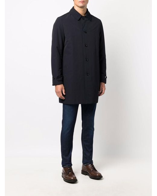 Aspesi Blue Collared Coat for men