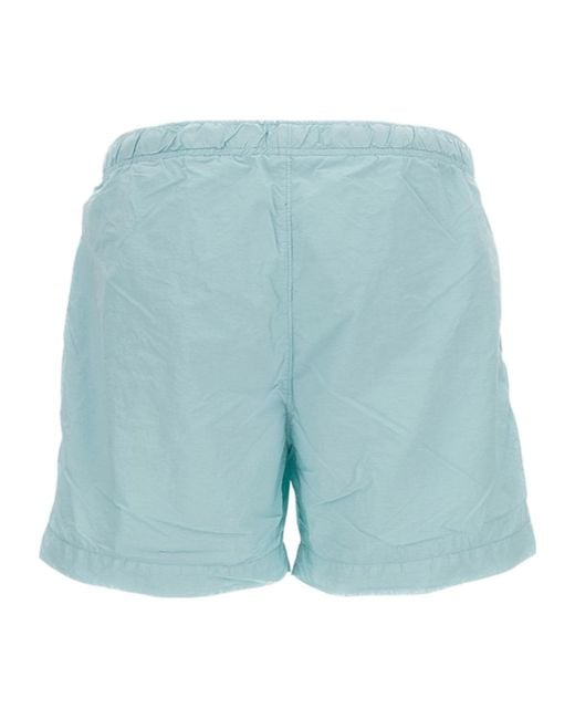C P Company Blue Lens Detail Swim Shorts for men