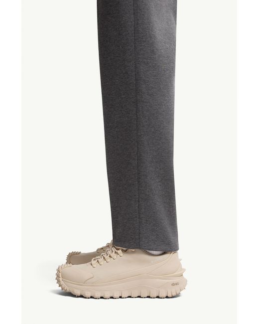 Moncler Gray Cotton Blend Tailored Pants for men
