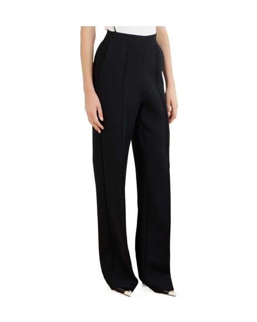 Maticevski Black Afterword Pleated Cady Straight-Leg Pants