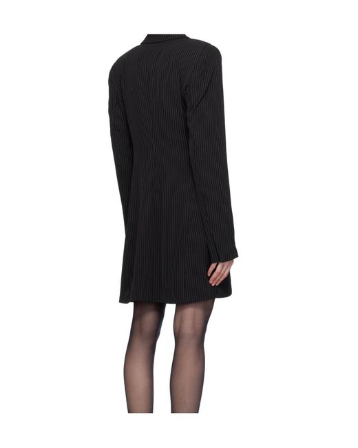 OTTOLINGER Black Pinstriped Blazer Dress