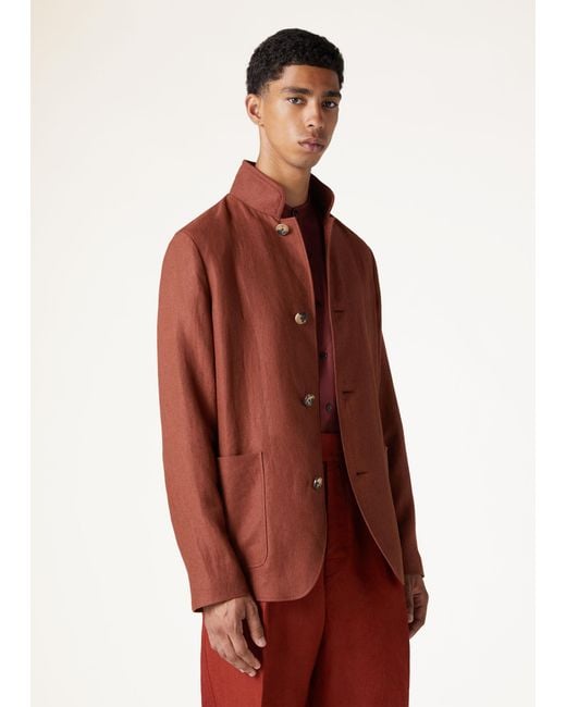 Loro Piana Red Single-Breasted Long-Sleeved Casual Jacket for men