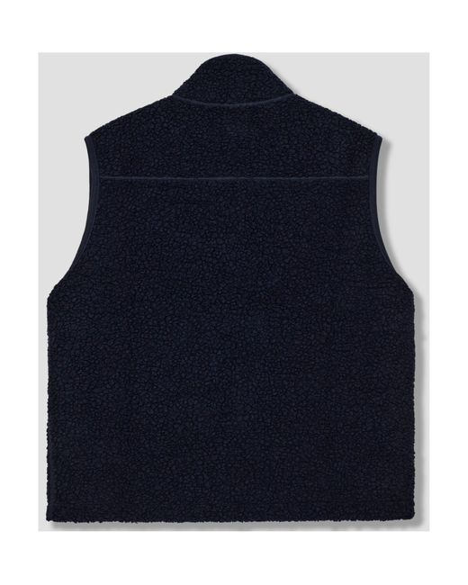 Drake's Blue Sleeveless Vest for men