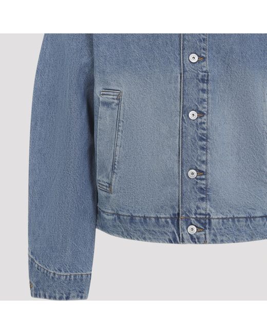 Jacquemus Blue Buttoned Denim Jacket for men
