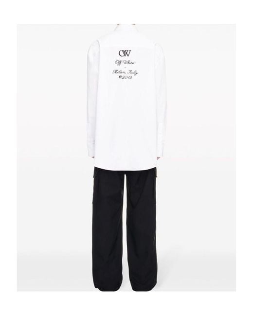 Off-White c/o Virgil Abloh White Buttoned Long-Sleeved Shirt for men