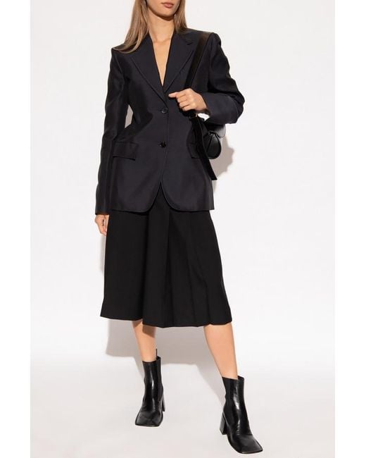 Jil Sander Blue Long-Sleeved Single-Breasted Blazer