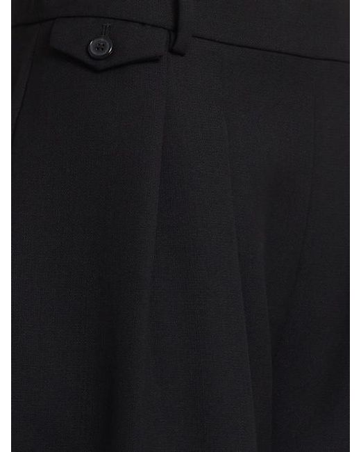 Khaite Black Dugan High Rise Wool Pants
