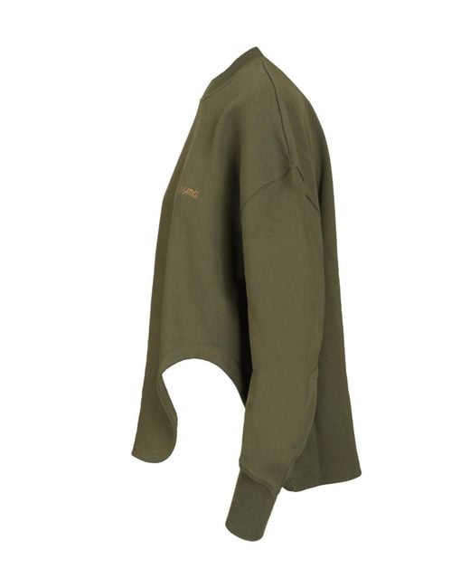 The Attico Green The Embroidered Logo Sweatshirt
