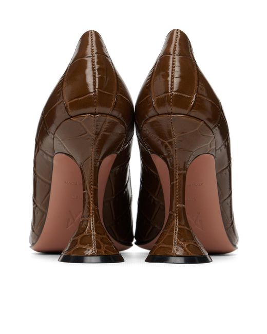 AMINA MUADDI Brown Ami Pump 95 Pointed-Toe High Heels