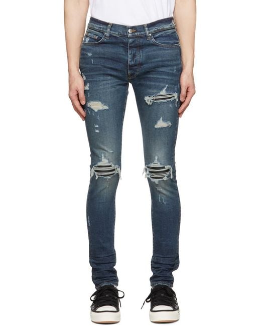 Amiri Blue Five-Pocket Jeans for men