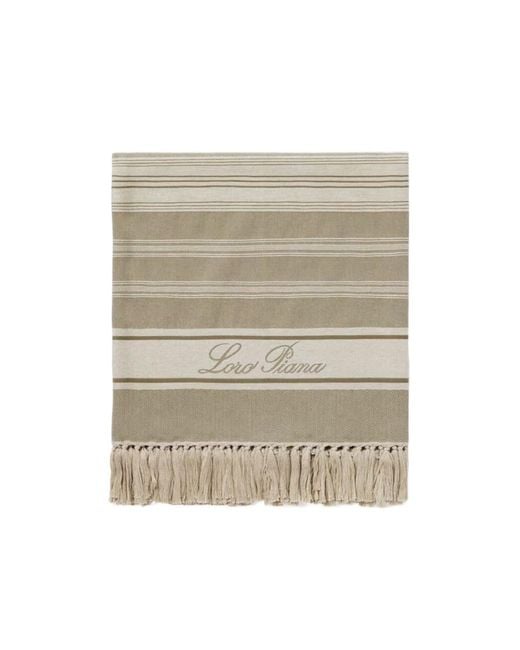 Loro Piana Natural Marina Logo Beach Towel