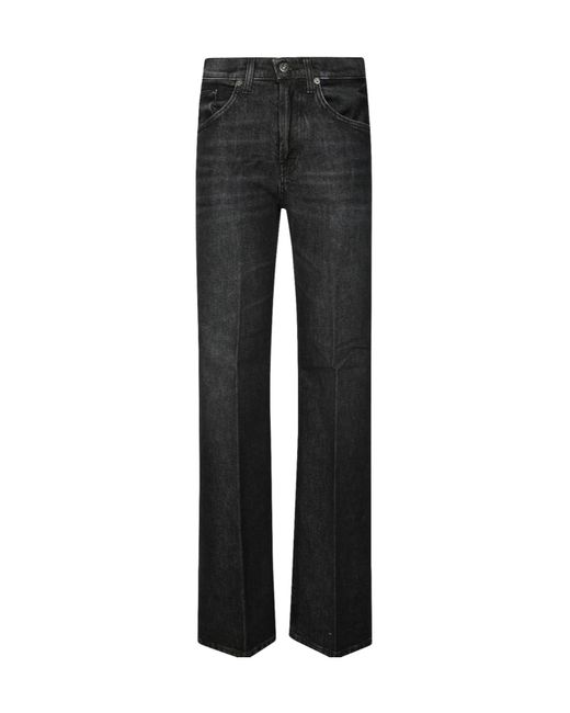 Dondup Black Jacklin Straight Leg Jeans