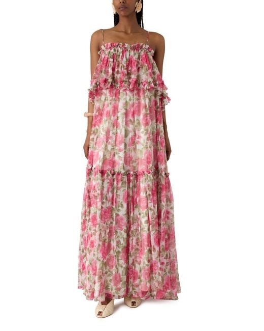 Chloé Red Printed Maxi Dress