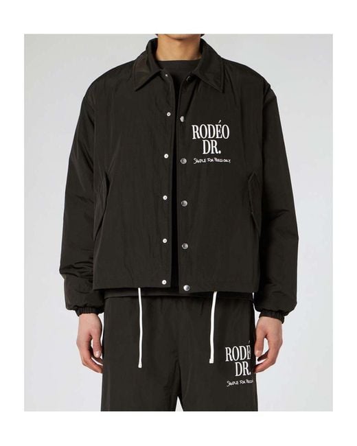 1989 STUDIO Black Long-Sleeved Collared Casual Jacket for men