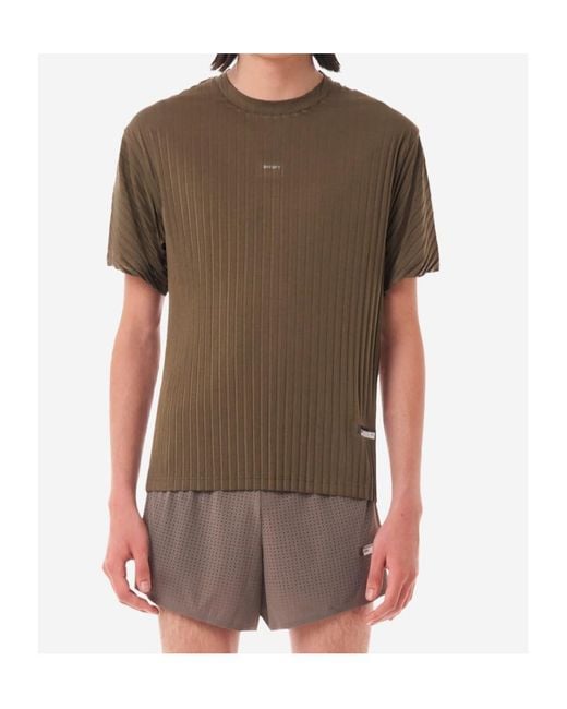 Satisfy Brown Auralite Pleated T-Shirt for men