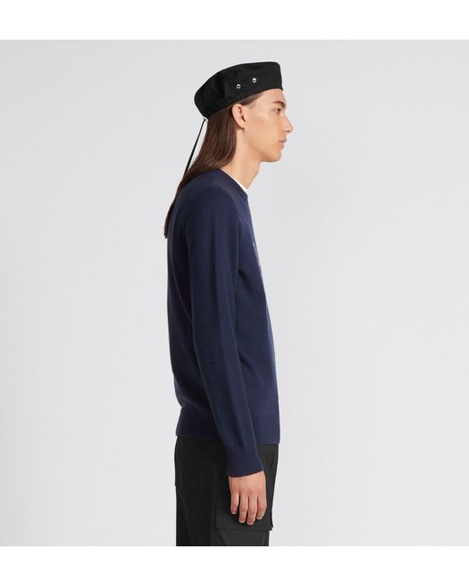 Dior Blue Round-Neck Sweater for men