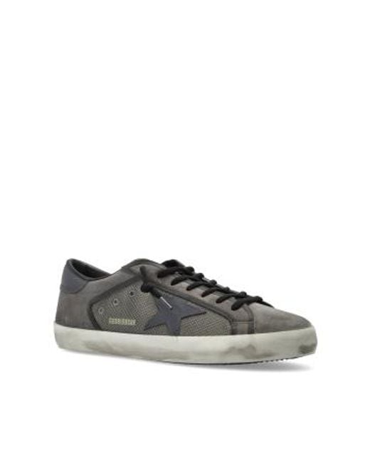 Golden Goose Deluxe Brand Gray Super Star Lace-Up Sneakers for men