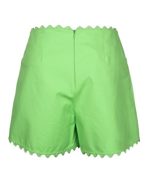 Moschino Green Lace Detail Shorts
