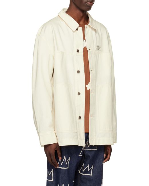 Etudes Studio White Études Studio Logo Patch Shirt Jacket for men