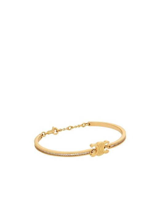 Céline White Triomphe Articulated Sparkle Bracelet