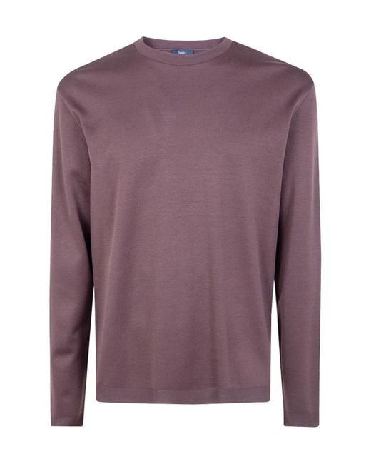 Herno Purple Long-Sleeve T-Shirt for men