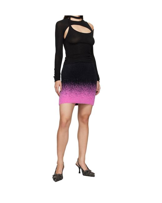 OTTOLINGER Purple Ombré-Effect Mini Skirt