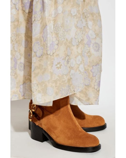Chloé Brown Chloé Dakota Buckled Ankle Boots