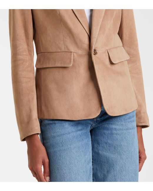 FRAME Natural Single-Breasted Suit Jacket