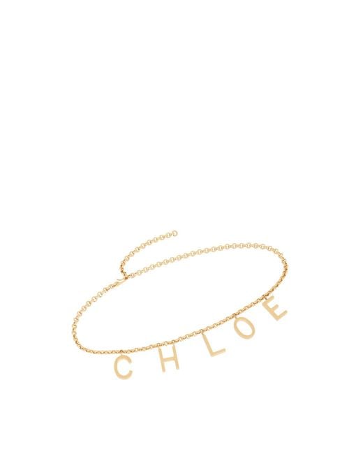 Chloé White Letters Belt