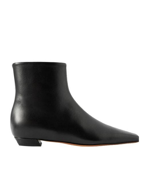 Proenza Schouler Black Square-Toe Ankle Boots