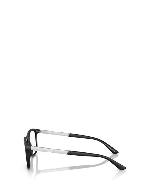 Emporio Armani White Square Frame Glasses for men