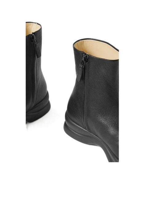 The Row Black Round-Headed Ankle Boots