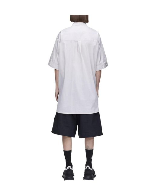 Y-3 Blue Wide Shorts for men