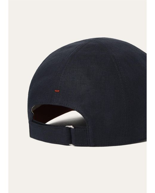 Loro Piana Blue Logo Embroidered Baseball Cap for men