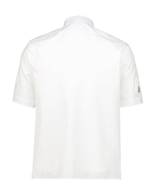 McQueen White Short-Sleeved Shirt for men