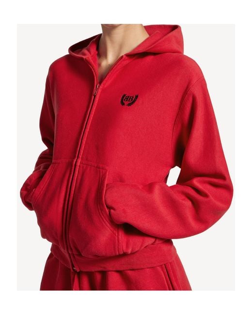 Balenciaga Cotton Embroidered Zip-Up Hoodie