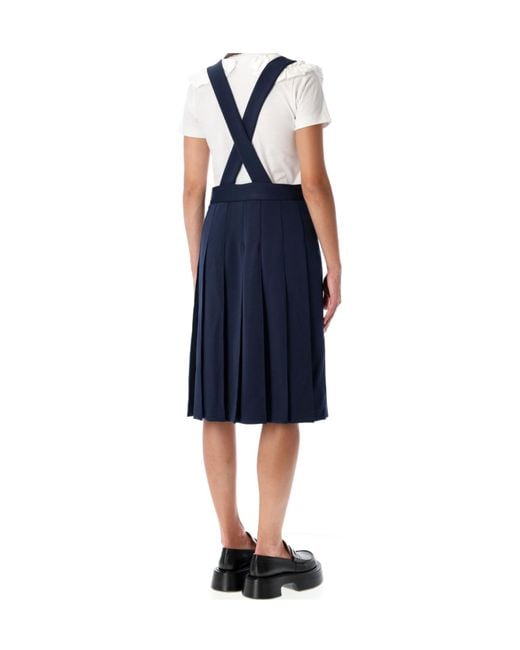 Comme des Garçons Blue Comme Des Garçons Girl Midi Suspender Skirt