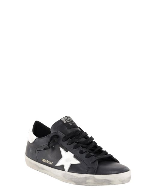 Golden Goose Deluxe Brand Black Superstar Lace-Up Trainers for men
