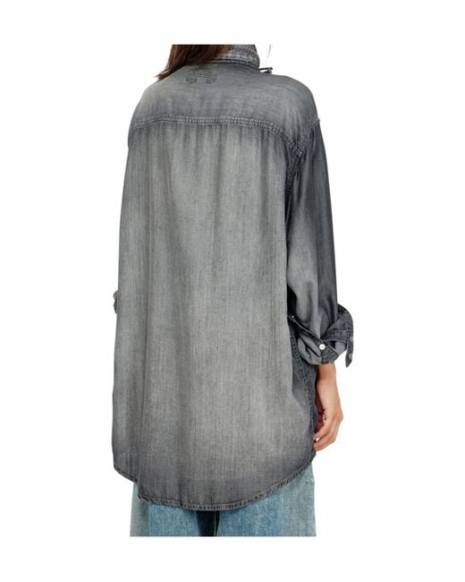 DIESEL Gray Denim Shirt