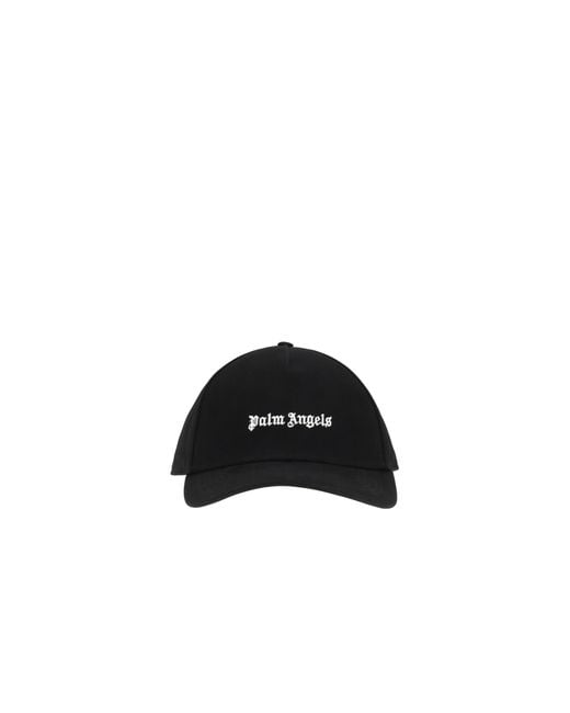 Palm Angels Black Classic Logo Baseball Cap for men