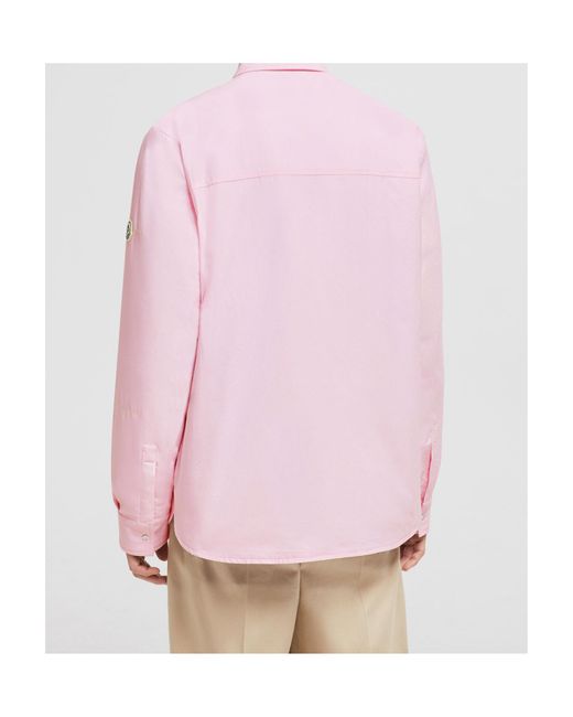 Moncler Pink X Fragment Hiroshi Fujiwara Padded Shirt Jacket for men