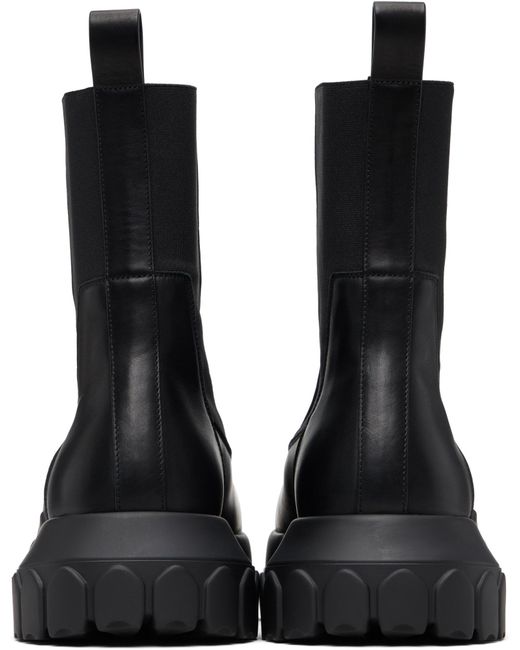 Rick Owens Black Chunky Tractor Boots for men