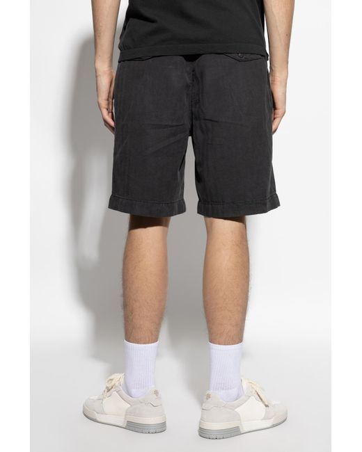 Eleventy Black Tailored Casual Pleated Shorts for men