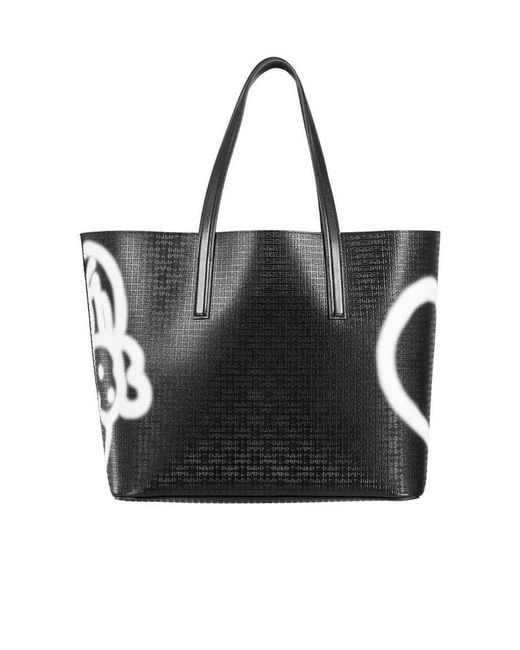 Givenchy Black Wing Logo-Embossed Leather Tote